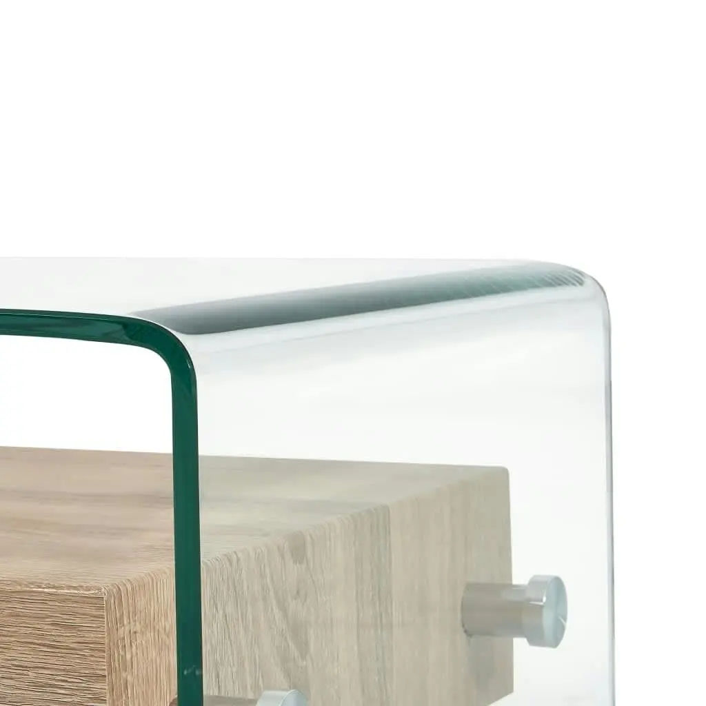 Coffee Table Clear 98x45x31 cm Tempered Glass 284747