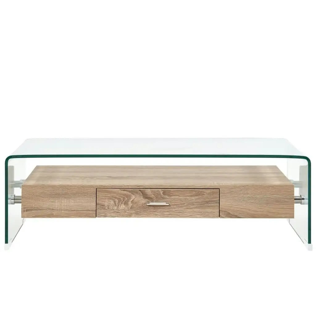 Coffee Table Clear 98x45x31 cm Tempered Glass 284747