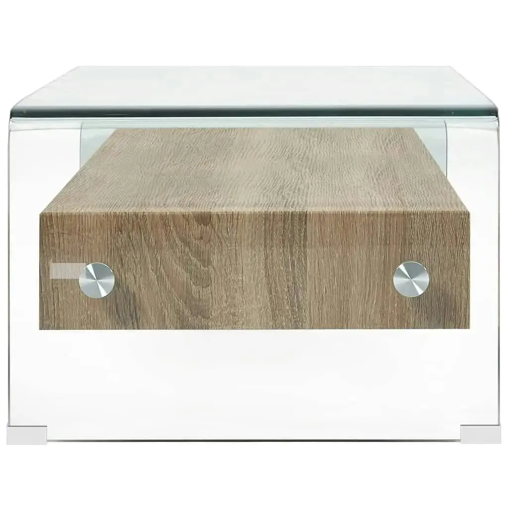 Coffee Table Clear 98x45x31 cm Tempered Glass 284747