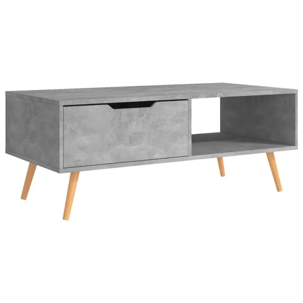 Coffee Table Concrete Grey 100x49.5x43 cm Engineered Wood 326790