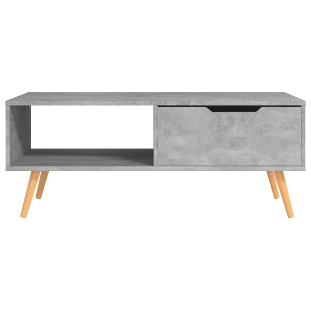 Coffee Table Concrete Grey 100x49.5x43 cm Engineered Wood 326790