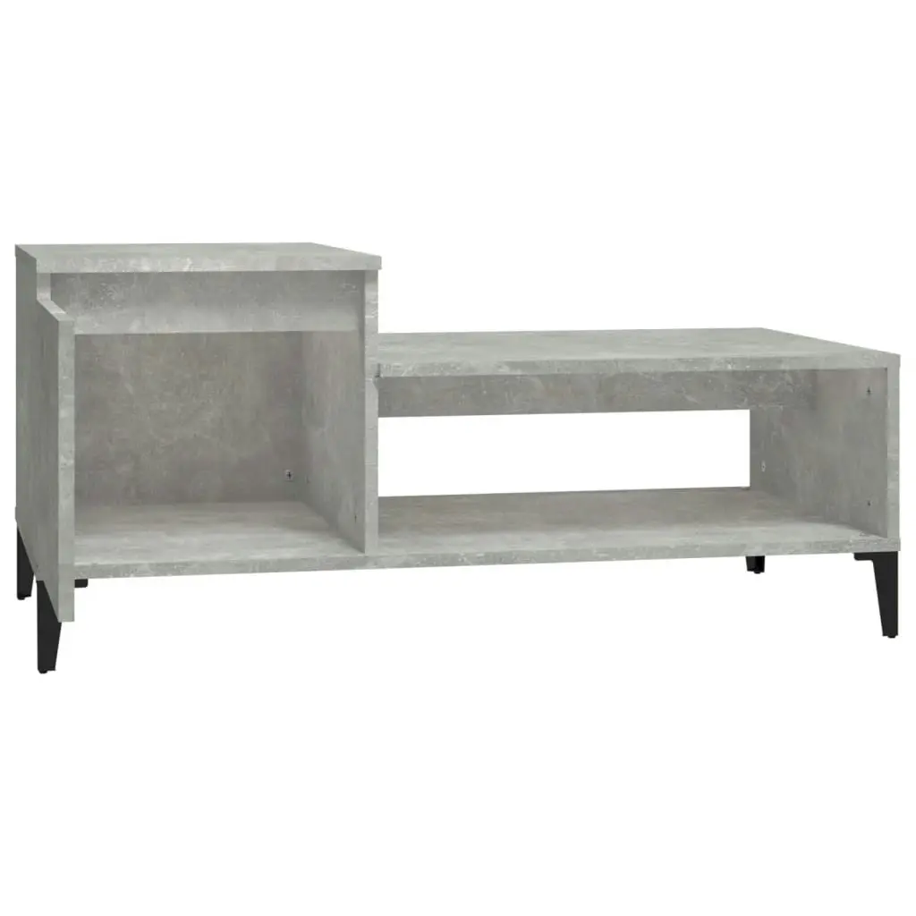 Coffee Table Concrete Grey 100x50x45 cm Engineered Wood 821136