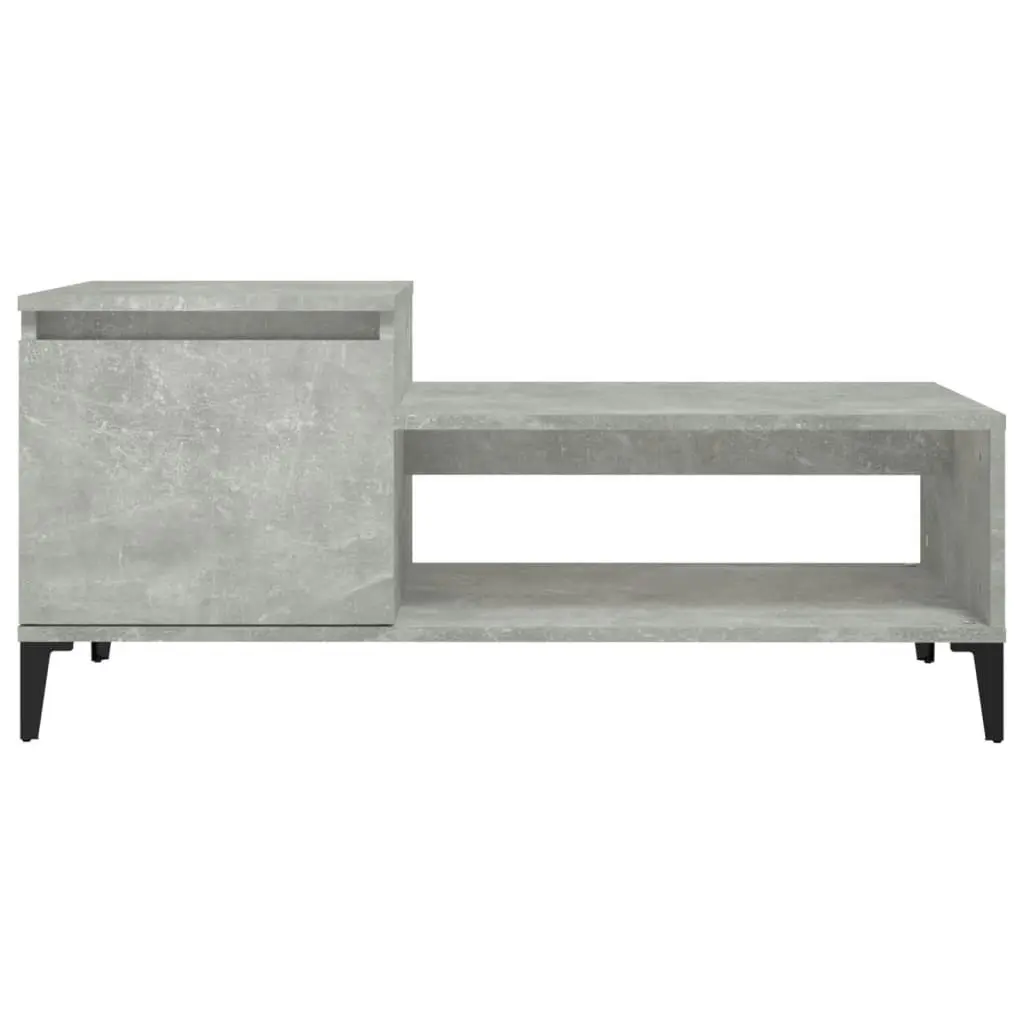 Coffee Table Concrete Grey 100x50x45 cm Engineered Wood 821136