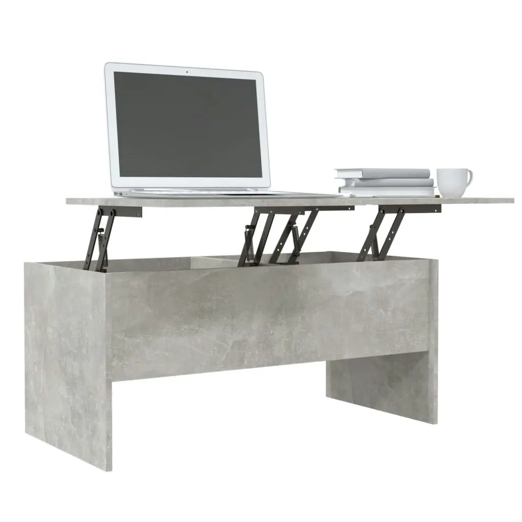 Coffee Table Concrete Grey 102x50.5x46.5 cm Engineered Wood 809723