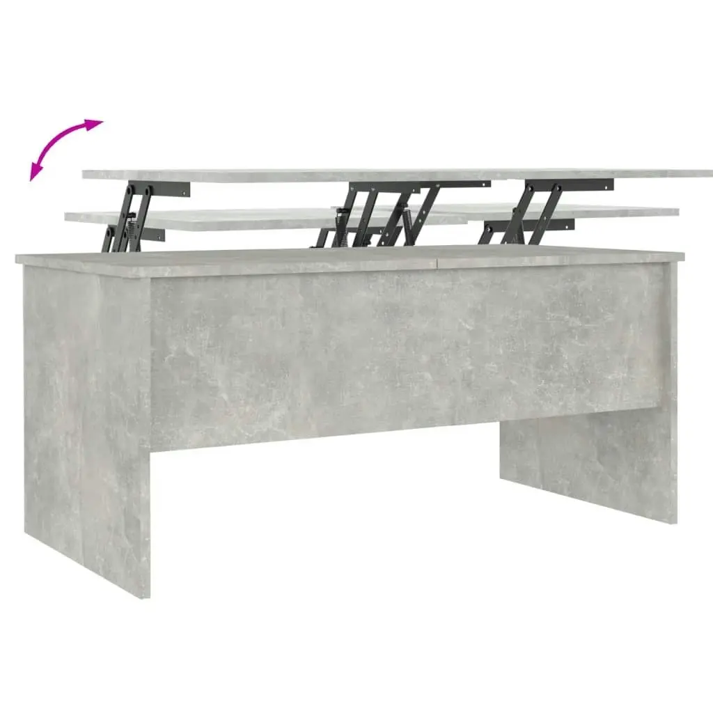 Coffee Table Concrete Grey 102x50.5x46.5 cm Engineered Wood 809723