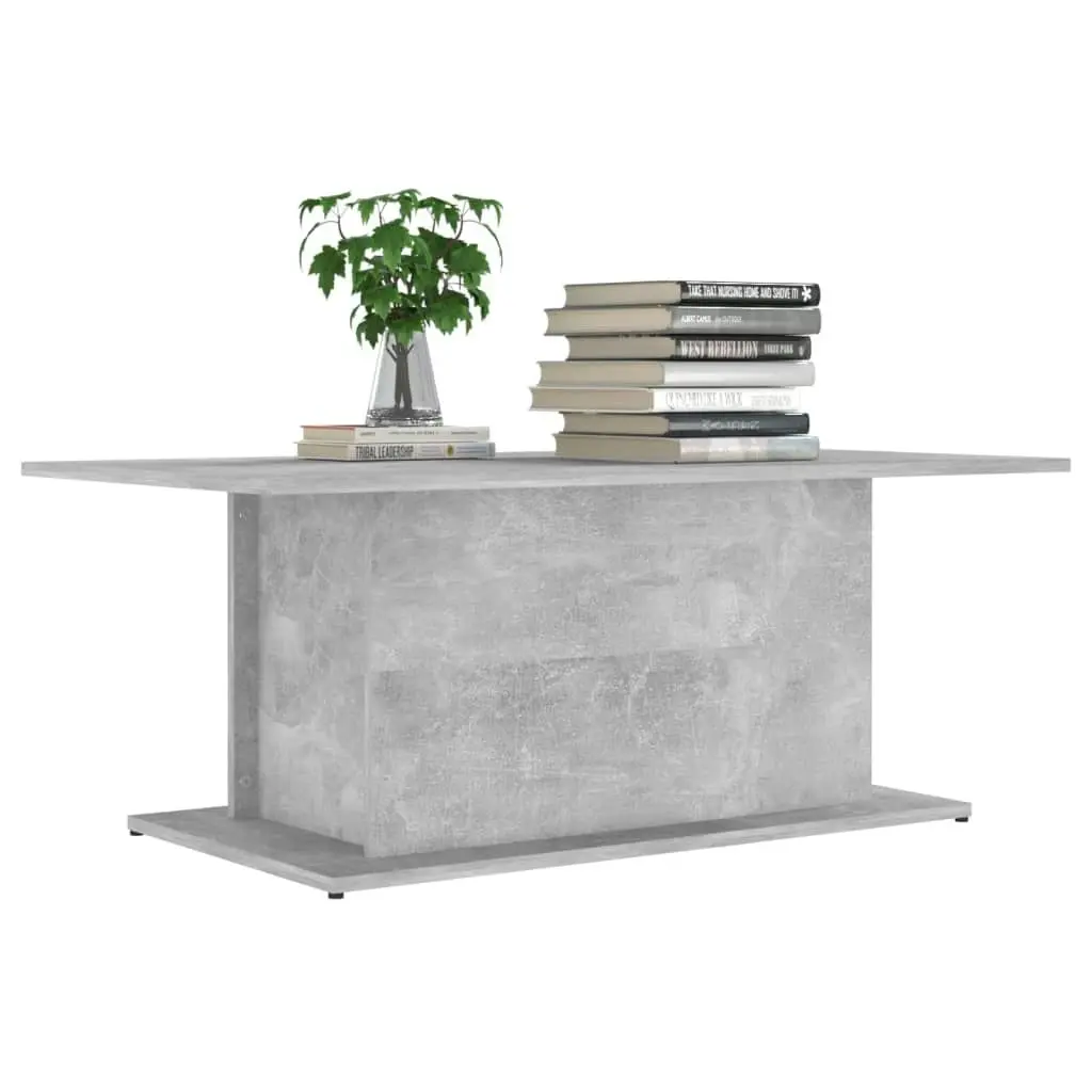 Coffee Table Concrete Grey 102x55.5x40 cm Engineered Wood 810311