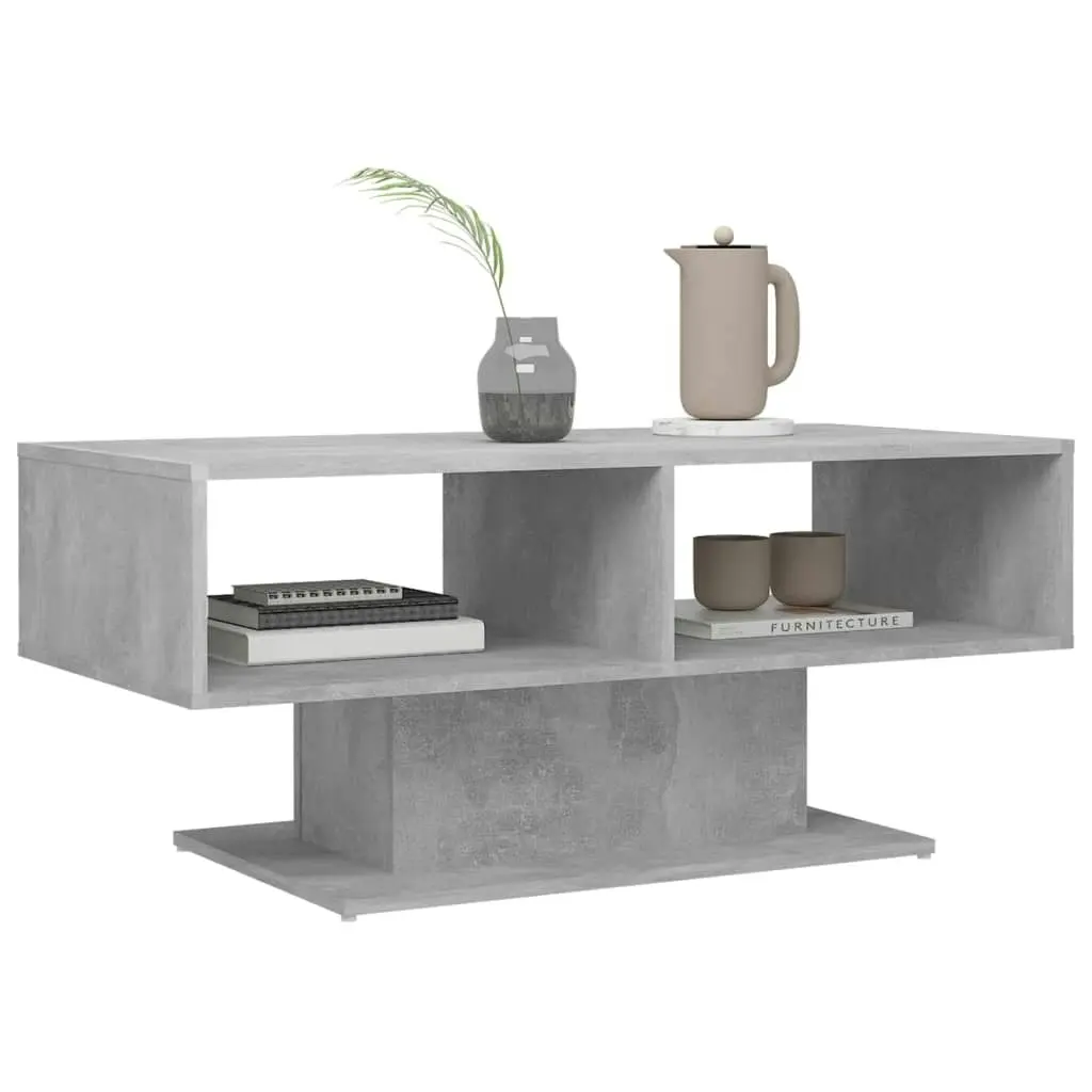 Coffee Table Concrete Grey 103.5x50x44.5 cm Engineered Wood 806826