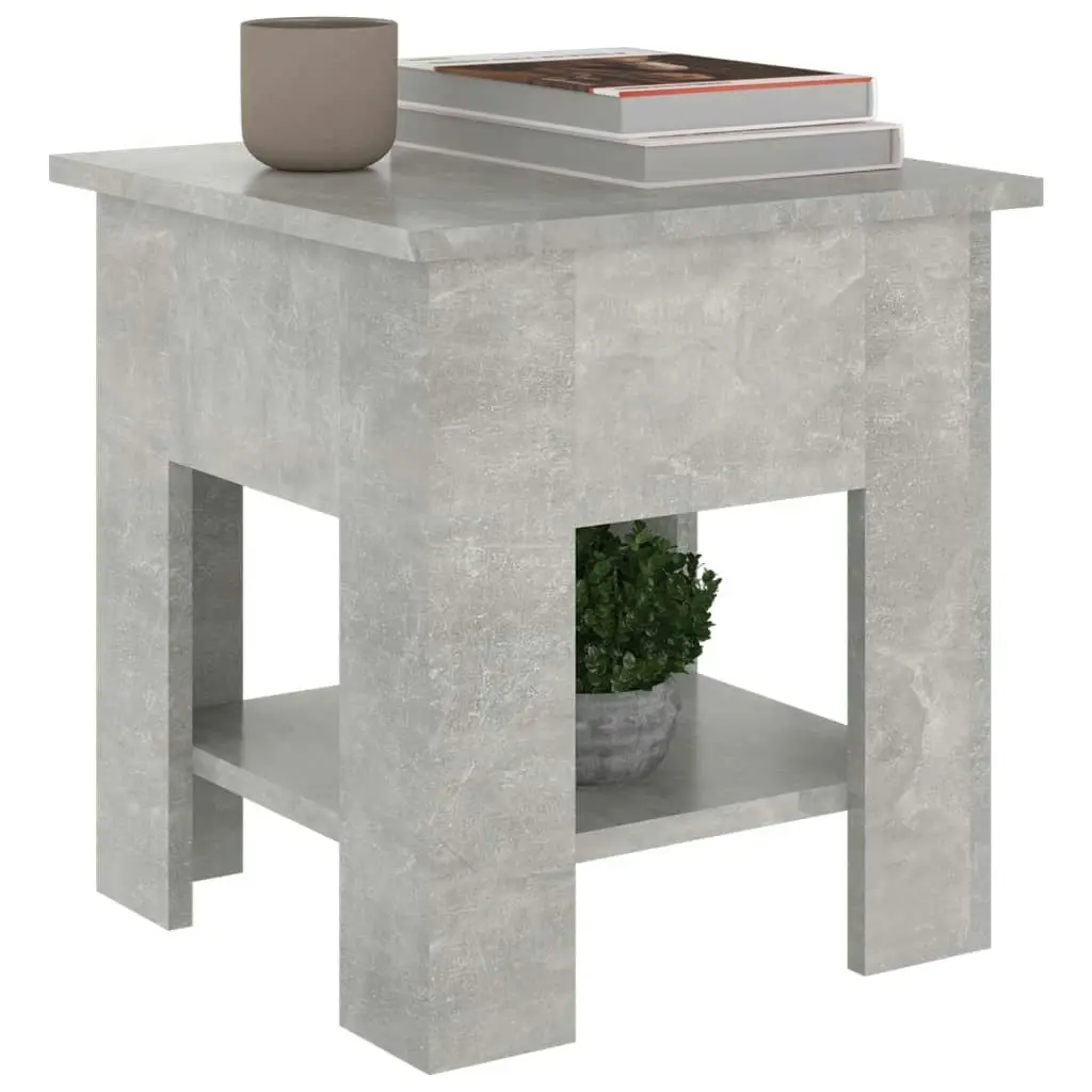 Coffee Table Concrete Grey 40x40x42 cm Engineered Wood 810275