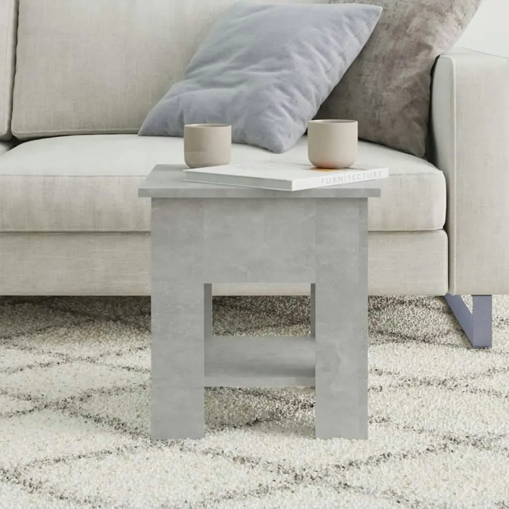 Coffee Table Concrete Grey 40x40x42 cm Engineered Wood 810275