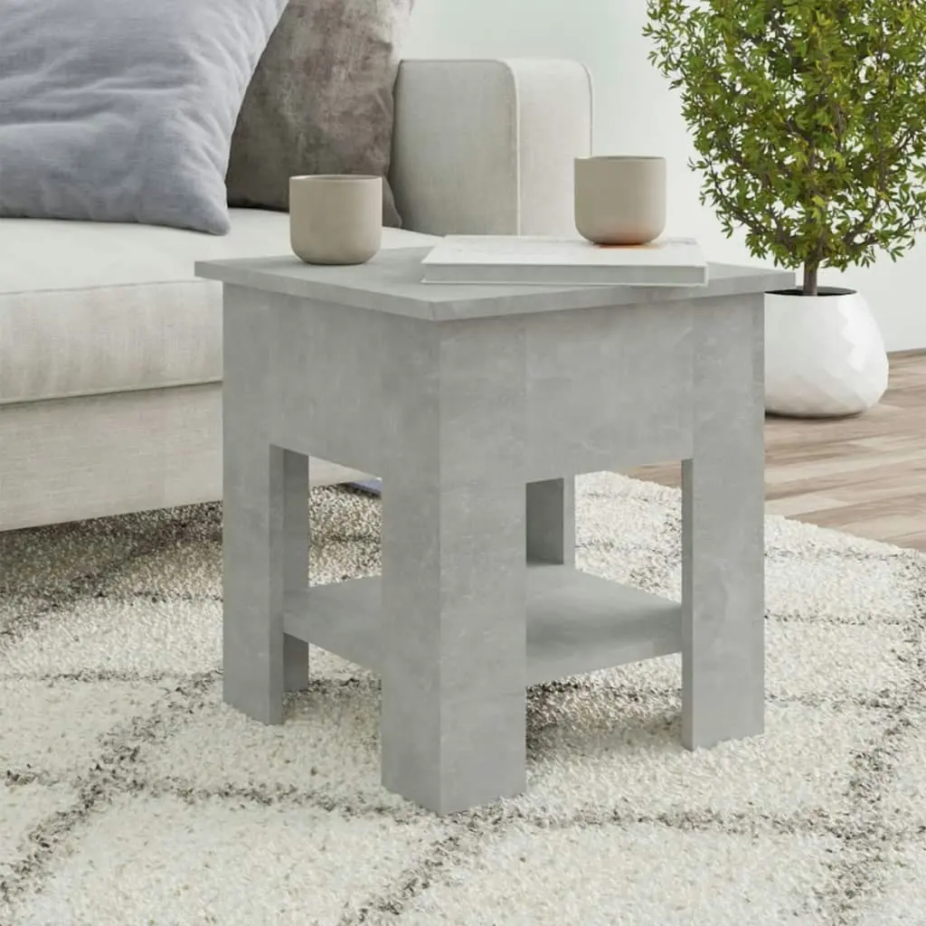 Coffee Table Concrete Grey 40x40x42 cm Engineered Wood 810275