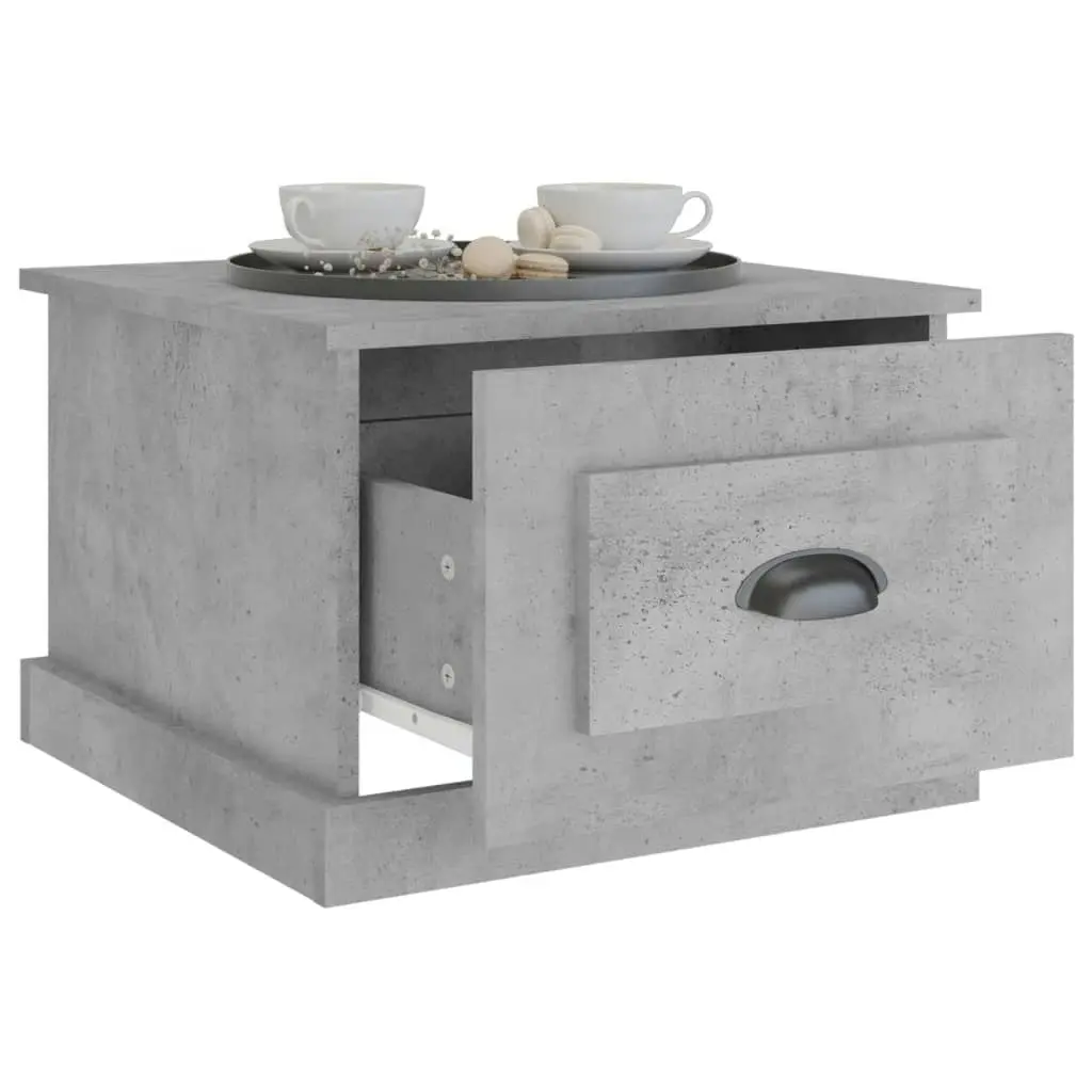 Coffee Table Concrete Grey 50x50x35 cm Engineered Wood 816252