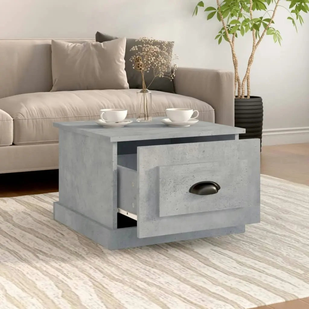 Coffee Table Concrete Grey 50x50x35 cm Engineered Wood 816252