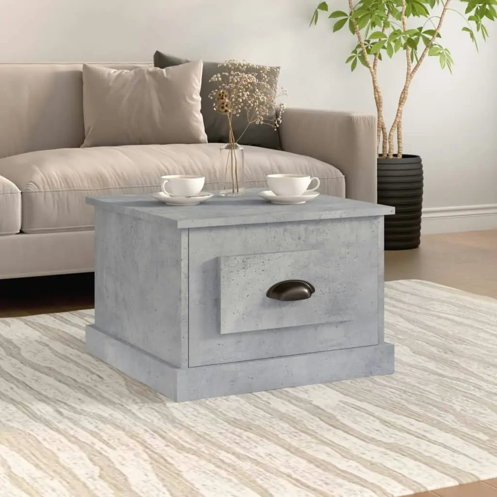 Coffee Table Concrete Grey 50x50x35 cm Engineered Wood 816252