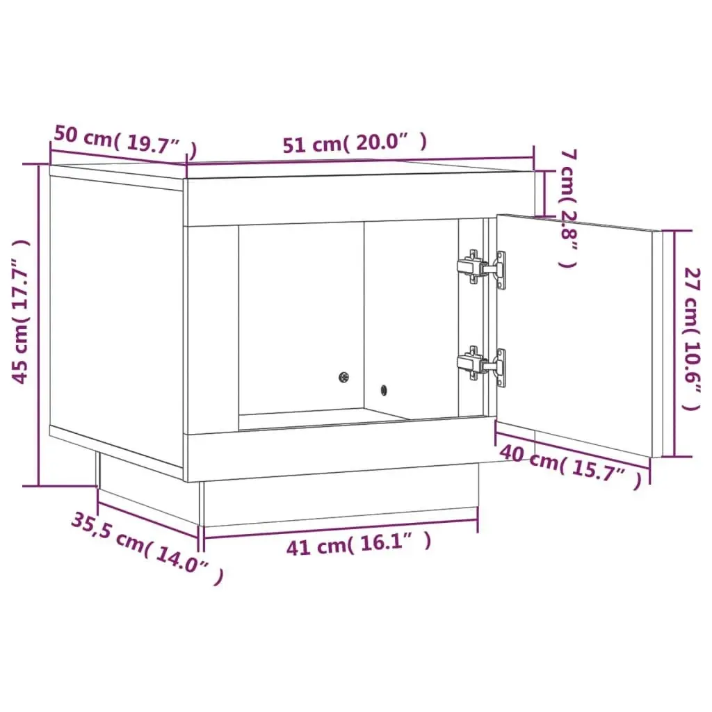 Coffee Table Concrete Grey 51x50x45 cm Engineered Wood 811803