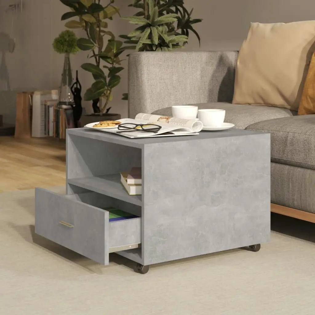 Coffee Table Concrete Grey 55x55x40 cm Engineered Wood 810930