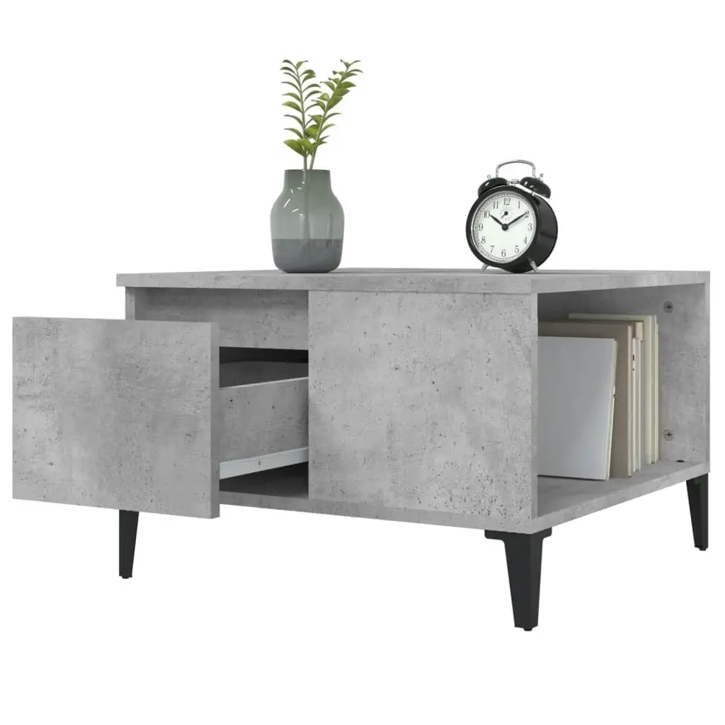 Coffee Table Concrete Grey 55x55x36.5 cm Engineered Wood 821088