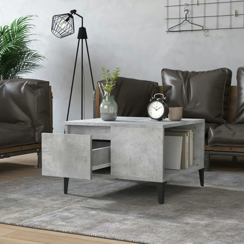 Coffee Table Concrete Grey 55x55x36.5 cm Engineered Wood 821088