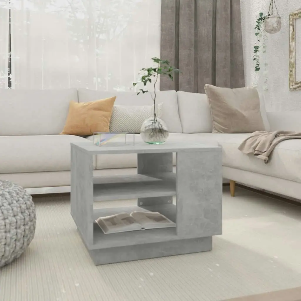 Coffee Table Concrete Grey 55x55x43 cm Engineered Wood 810293