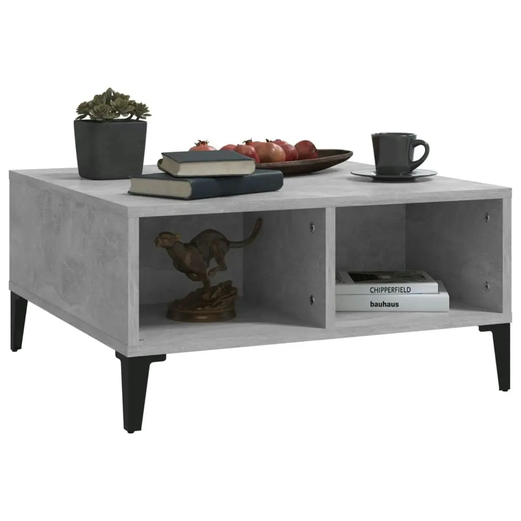 Coffee Table Concrete Grey 60x60x30 cm Engineered Wood 805990