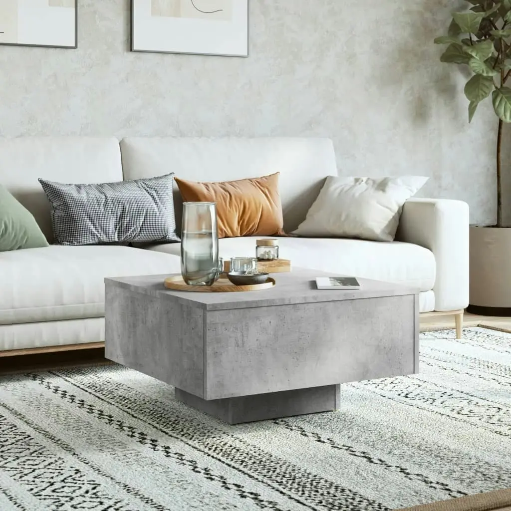 Coffee Table Concrete Grey 60x60x31.5 cm Engineered Wood 806889