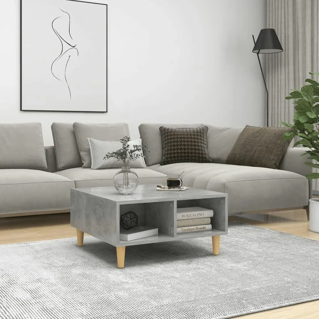 Coffee Table Concrete Grey 60x60x30 cm Engineered Wood 805981