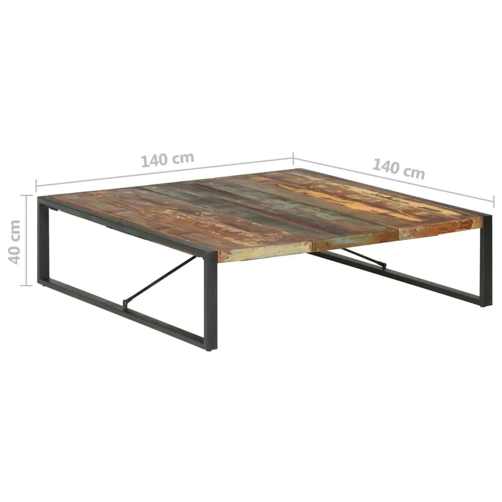 Coffee Table 140x140x40 cm Solid Wood Reclaimed 321577