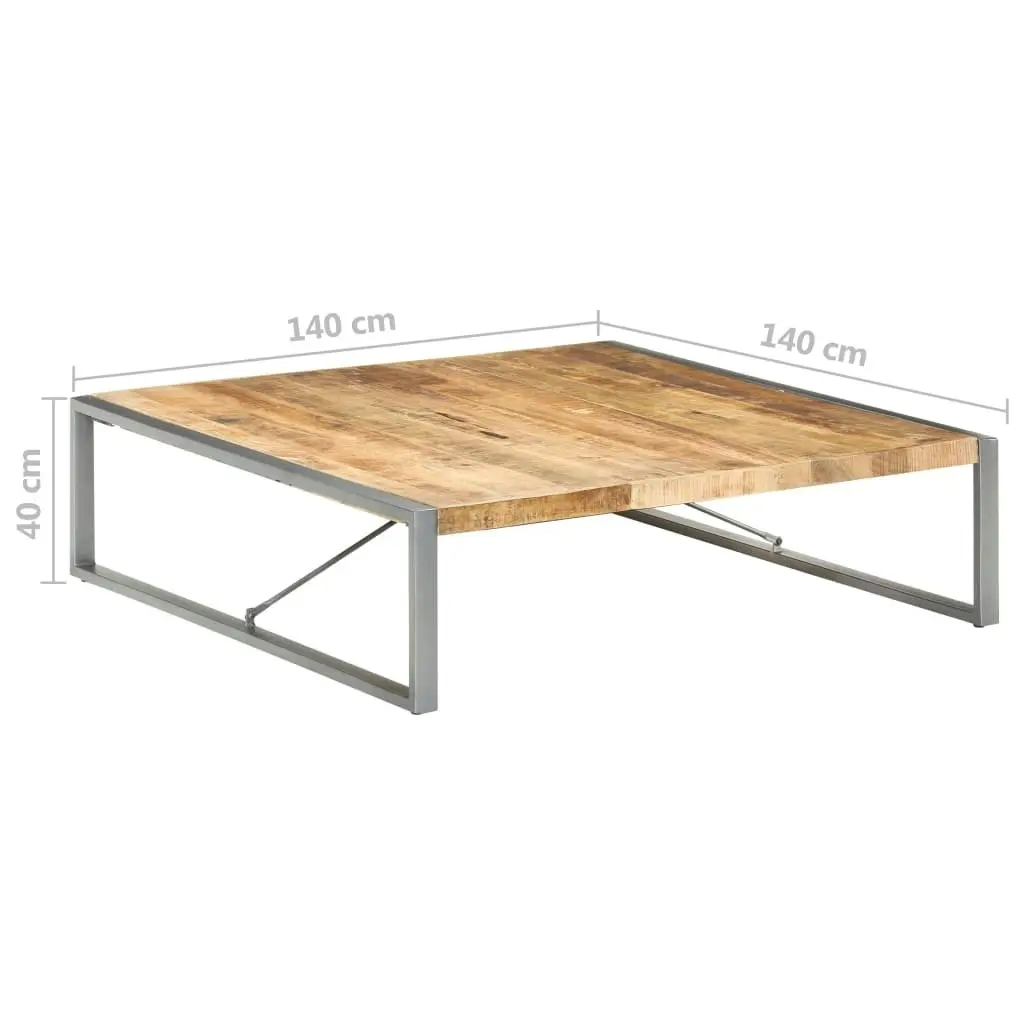 Coffee Table 140x140x40 cm Solid Wood Mango 321579