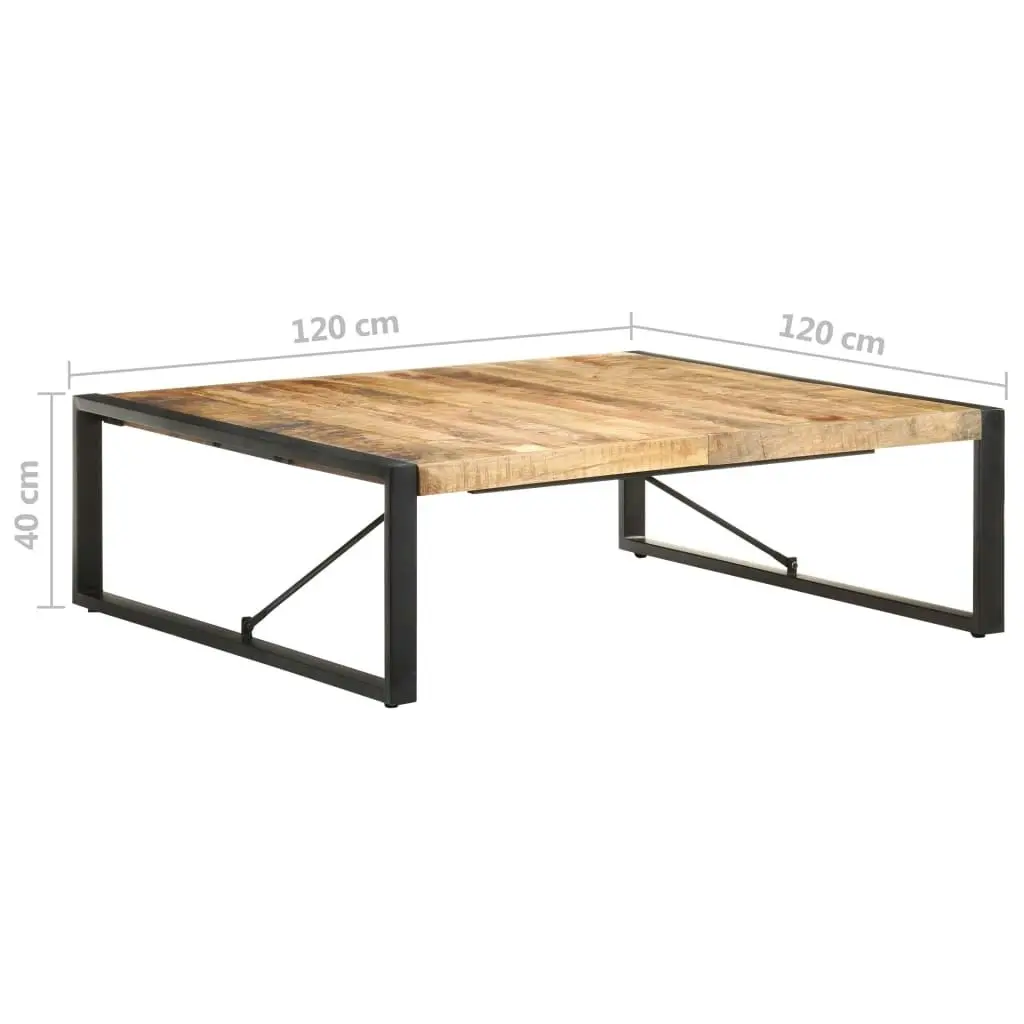 Coffee Table 120x120x40 cm Solid Wood Mango 321580