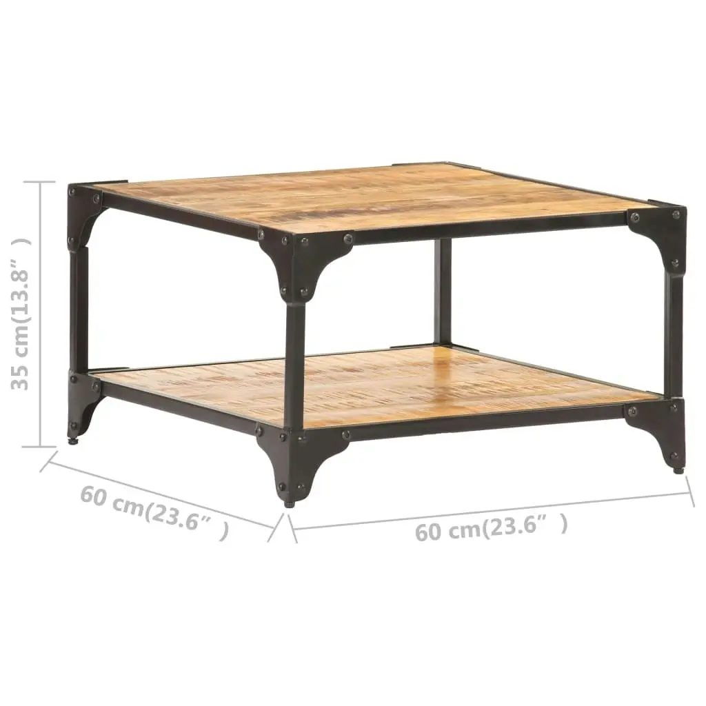 Coffee Table 60x60x35 cm Solid Mango Wood 321794