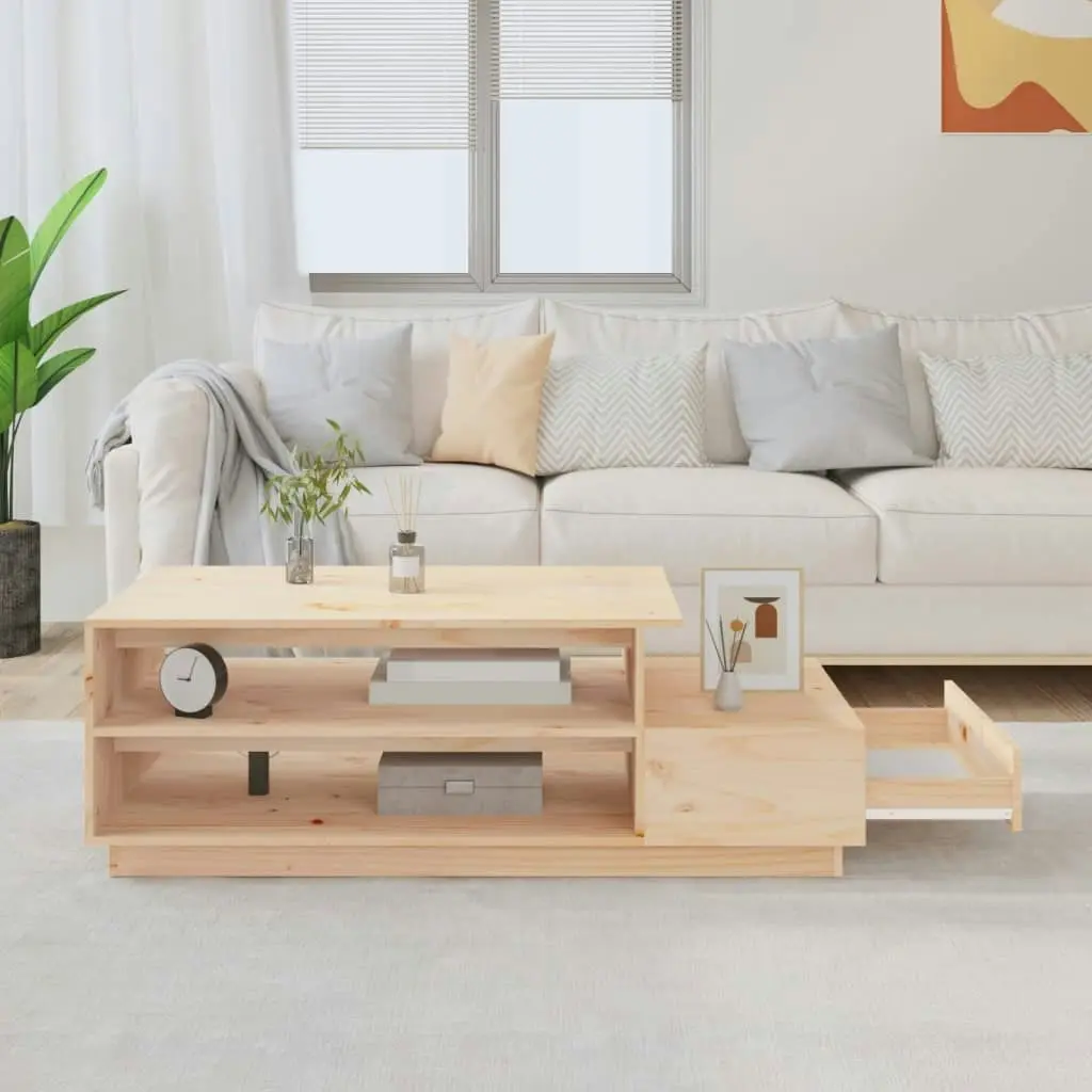 Coffee Table 120x50x40.5 cm Solid Wood Pine 814414