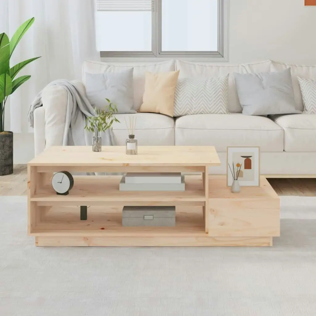 Coffee Table 120x50x40.5 cm Solid Wood Pine 814414