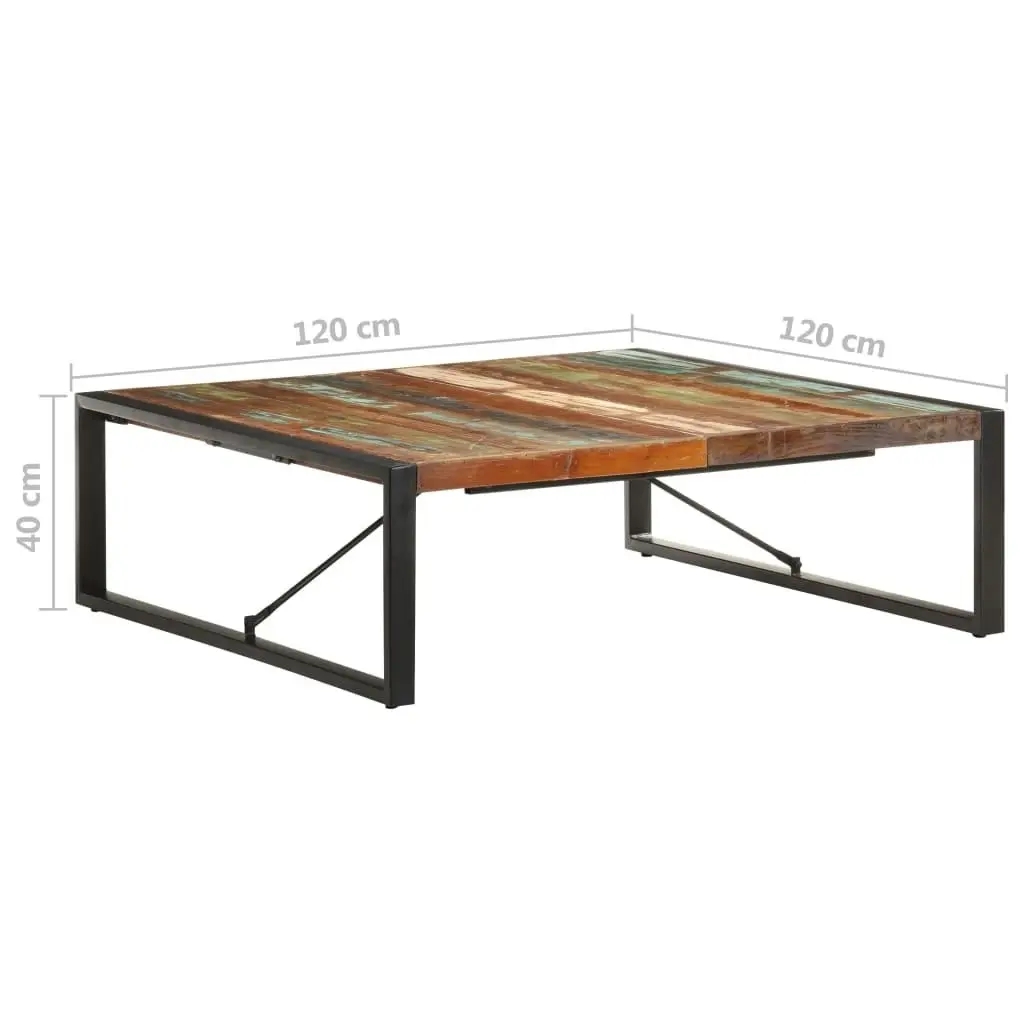 Coffee Table 120x120x40 cm Solid Wood Reclaimed 321581