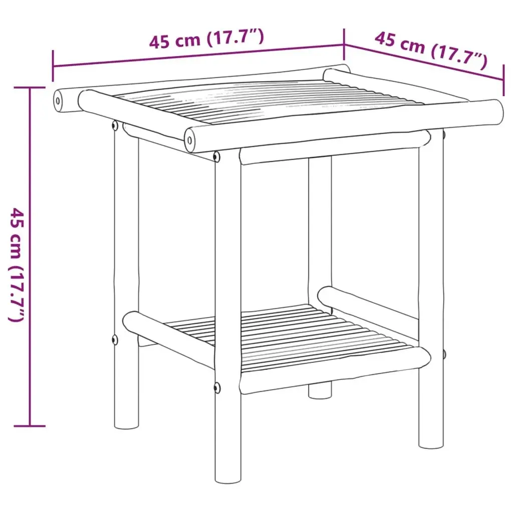 Coffee Table 45x45x45 cm Bamboo 366471