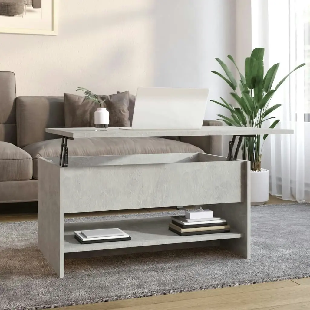 Coffee Table Concrete Grey 80x50x40 cm Engineered Wood 809660