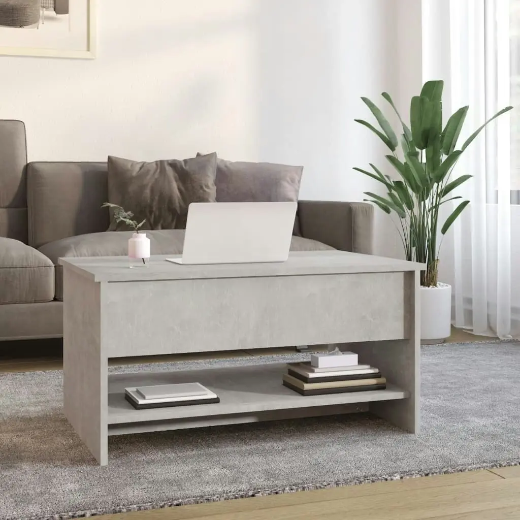 Coffee Table Concrete Grey 80x50x40 cm Engineered Wood 809660