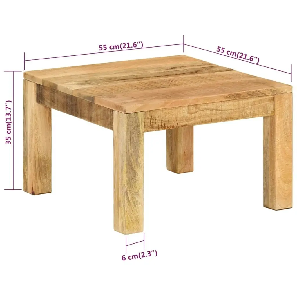 Coffee Table 55x55x35 cm Solid Wood Mango 350321