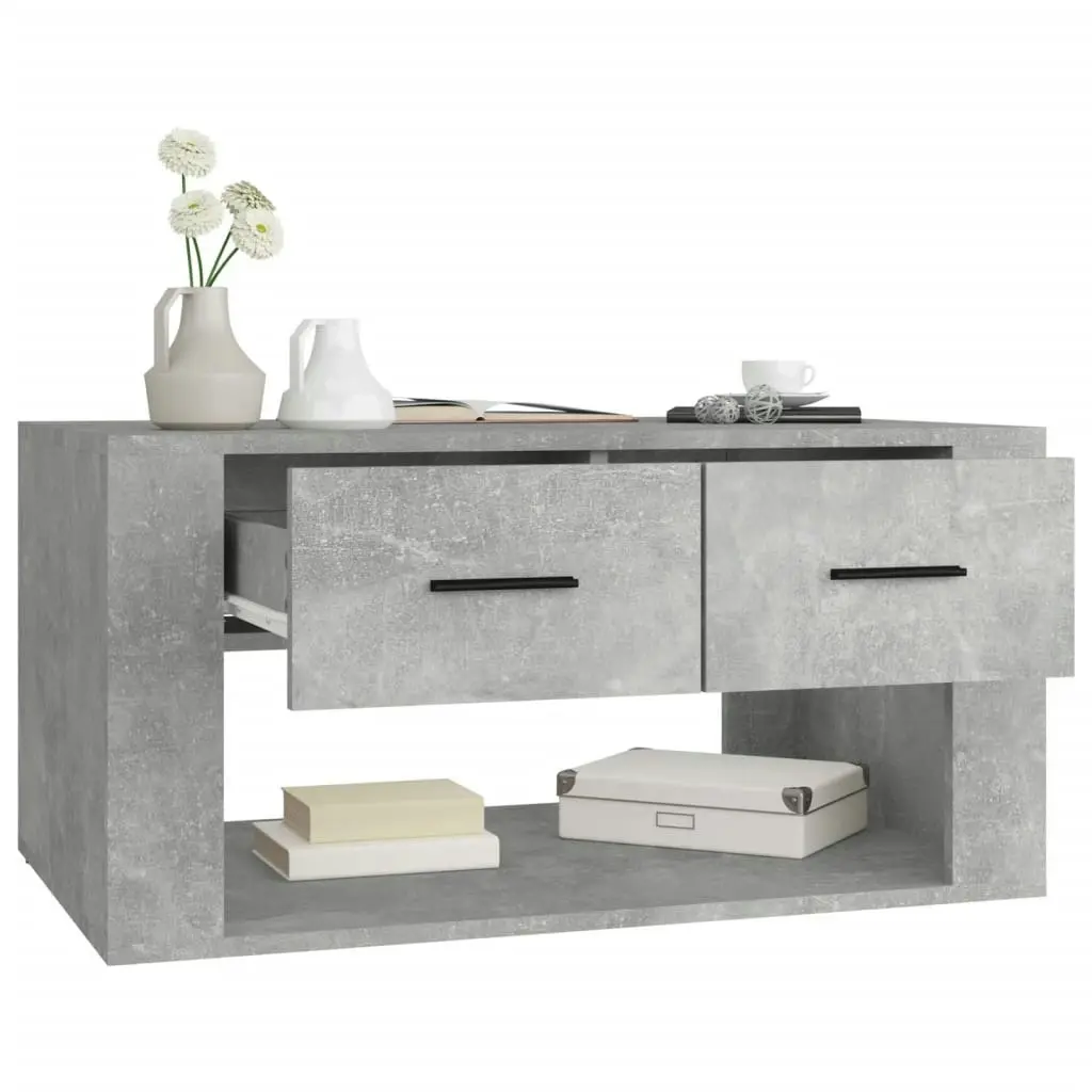 Coffee Table Concrete Grey 80x50x40 cm Engineered Wood 816532