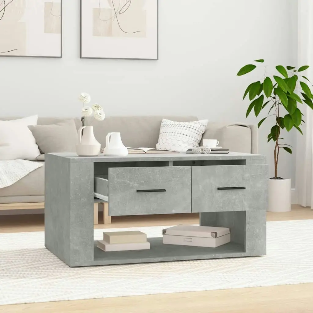 Coffee Table Concrete Grey 80x50x40 cm Engineered Wood 816532