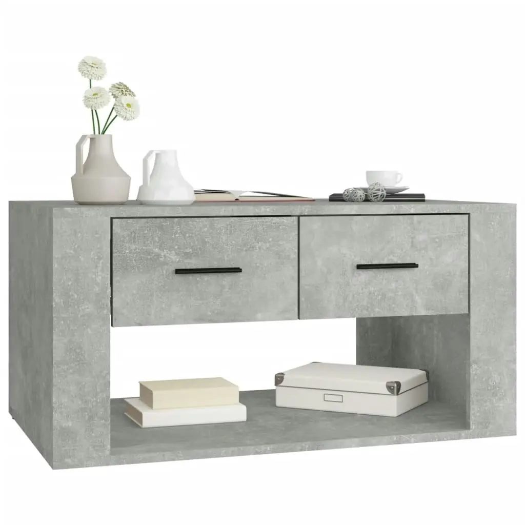 Coffee Table Concrete Grey 80x50x40 cm Engineered Wood 816532