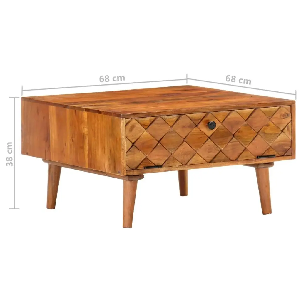 Coffee Table 68x68x38 cm Solid Acacia Wood 288089