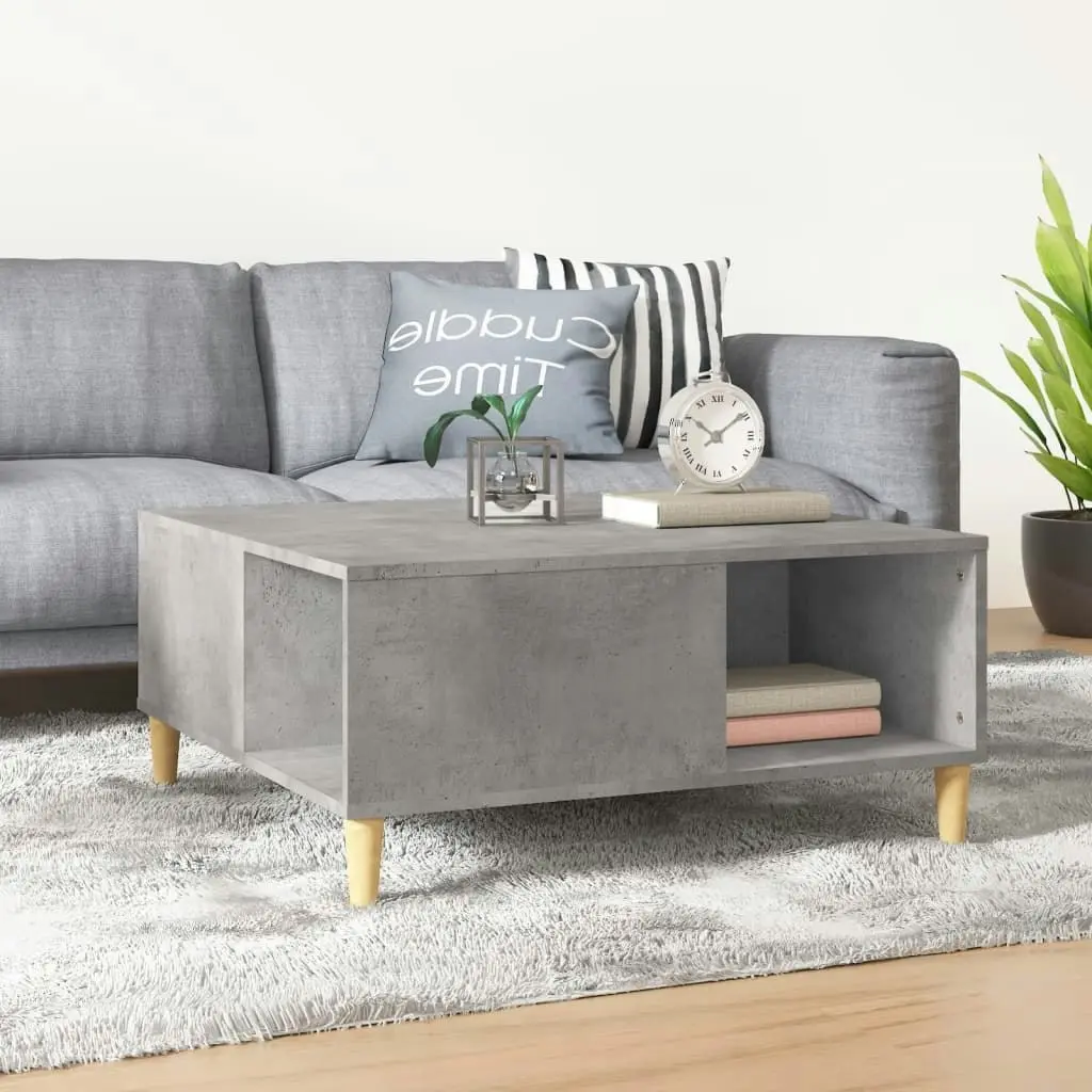 Coffee Table Concrete Grey 80x80x36.5 cm Engineered Wood 821096