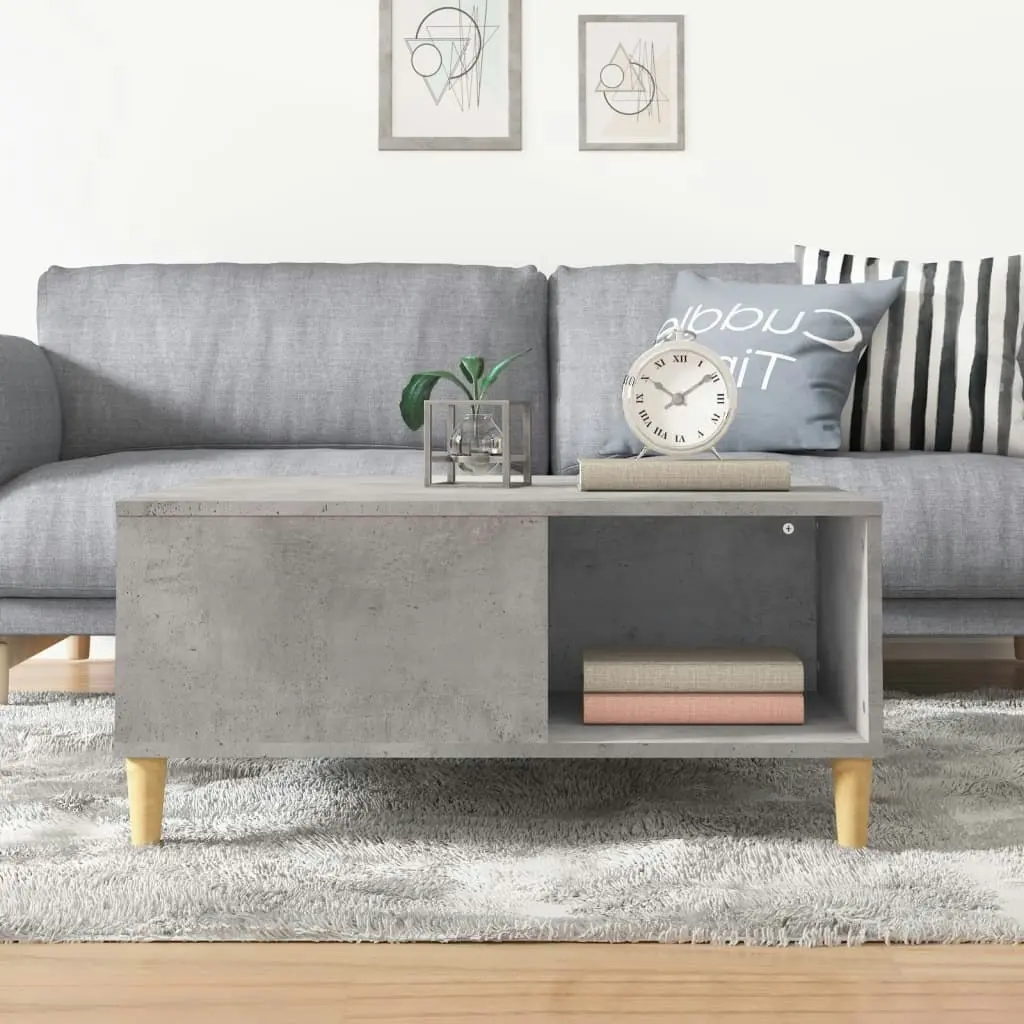 Coffee Table Concrete Grey 80x80x36.5 cm Engineered Wood 821096