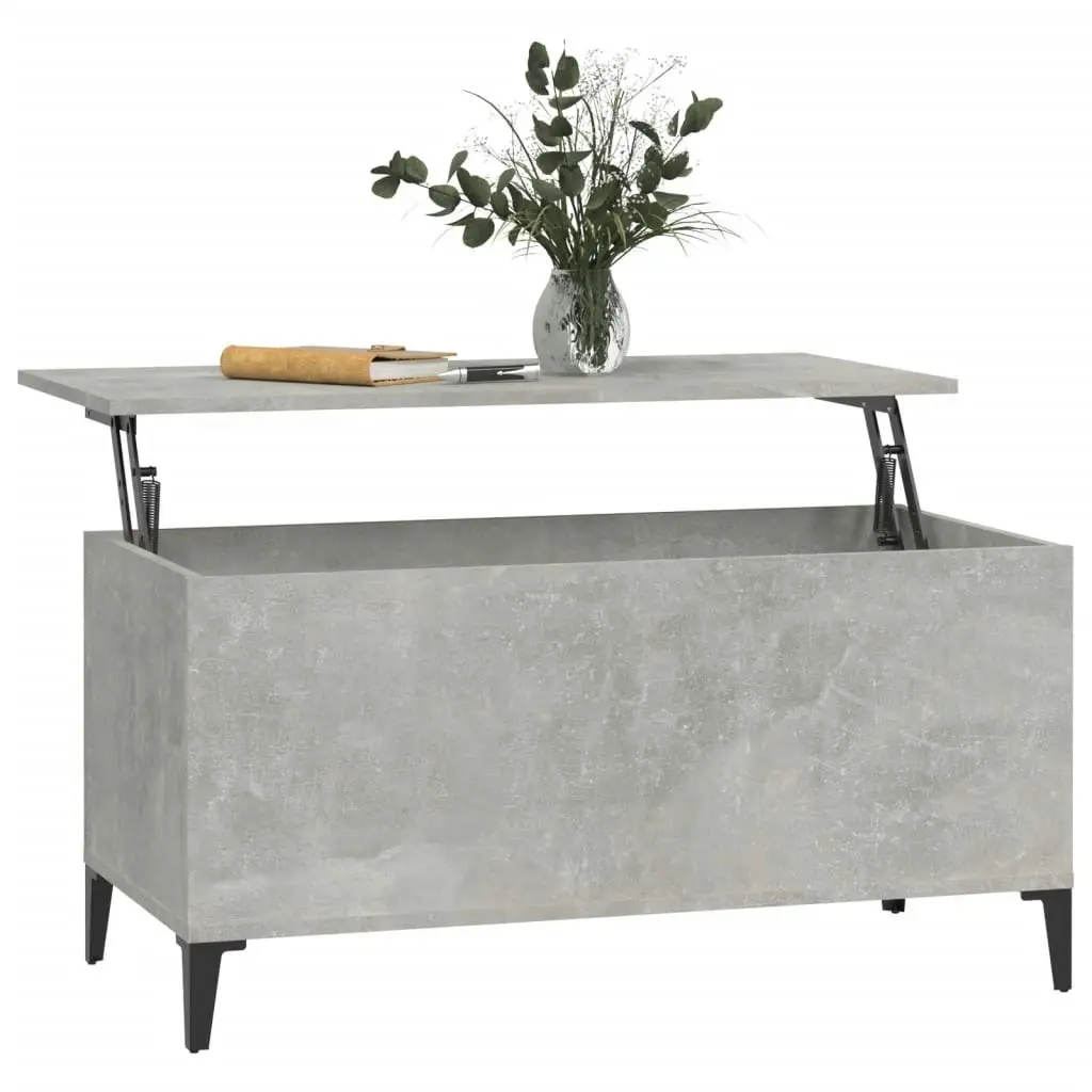 Coffee Table Concrete Grey 90x44.5x45 cm Engineered Wood 819592