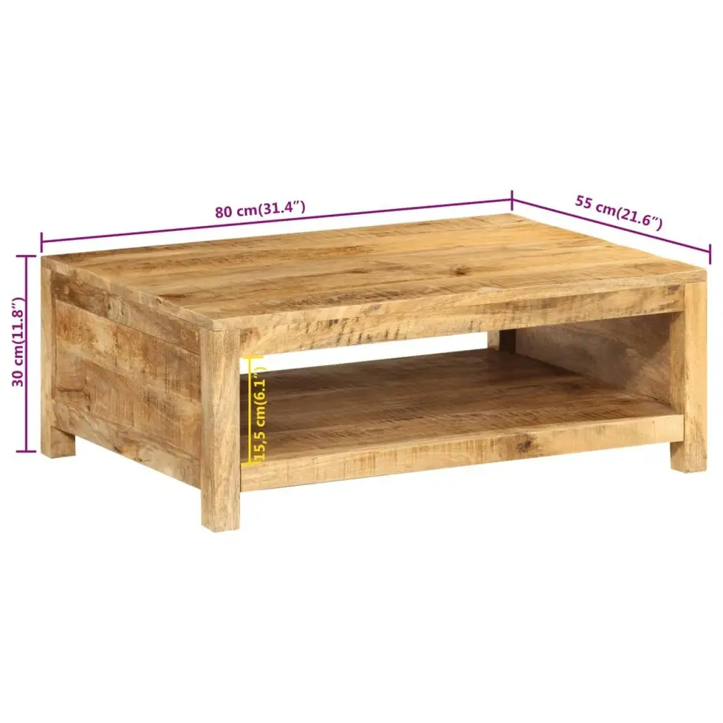 Coffee Table 80x55x30 cm Solid Wood Mango 351579