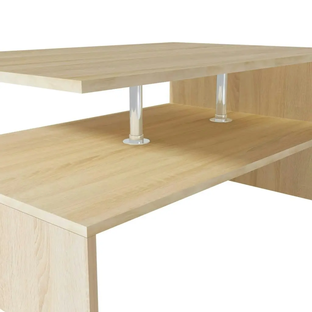 Coffee Table Engineered Wood 90x59x42 cm Oak 244855