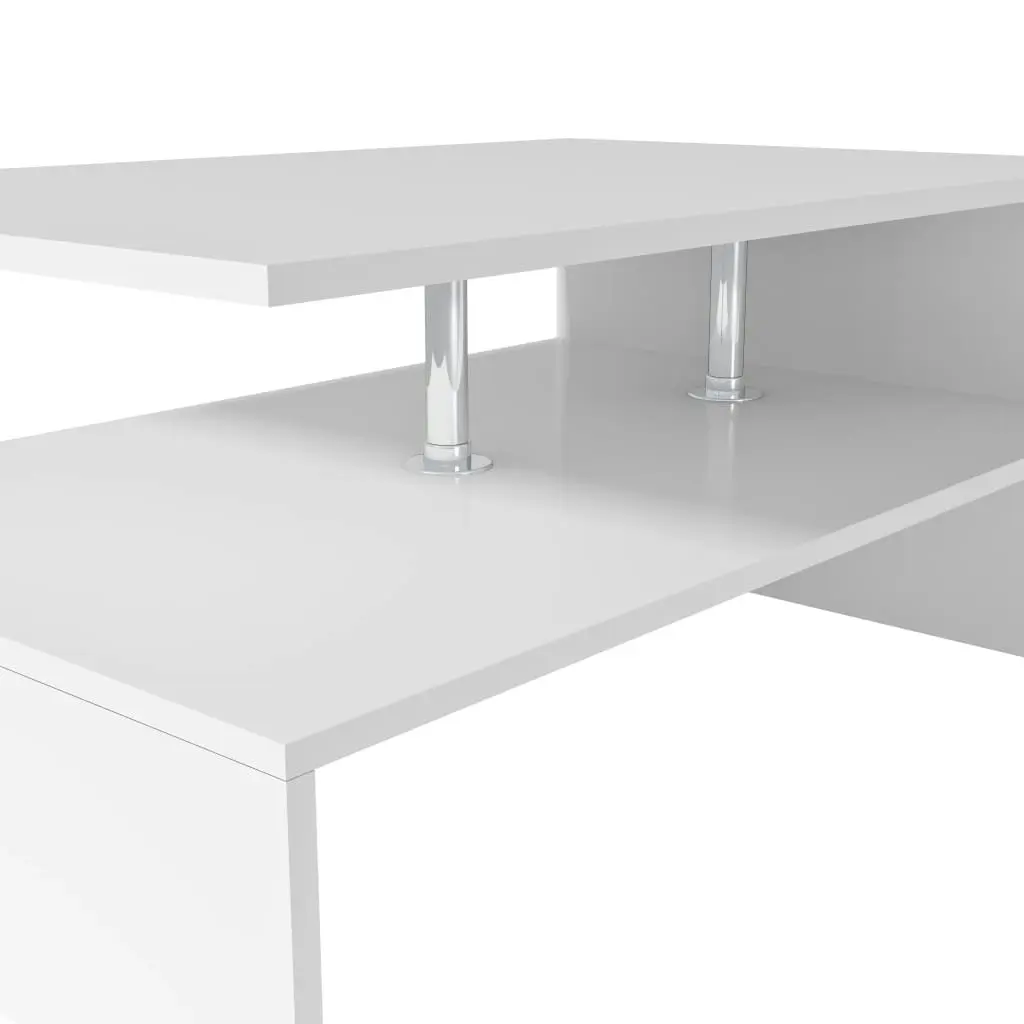 Coffee Table Engineered Wood 90x59x42 cm White 244854