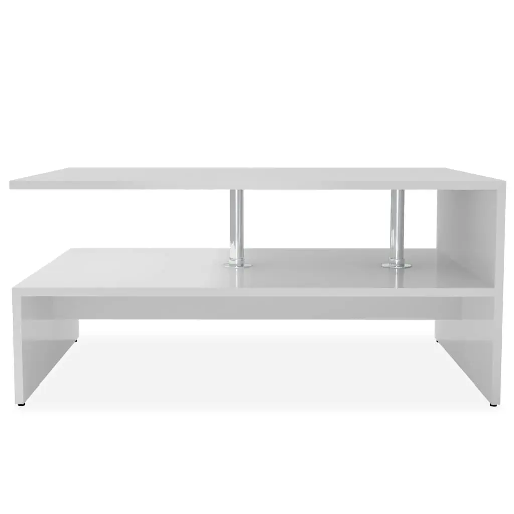 Coffee Table Engineered Wood 90x59x42 cm White 244854