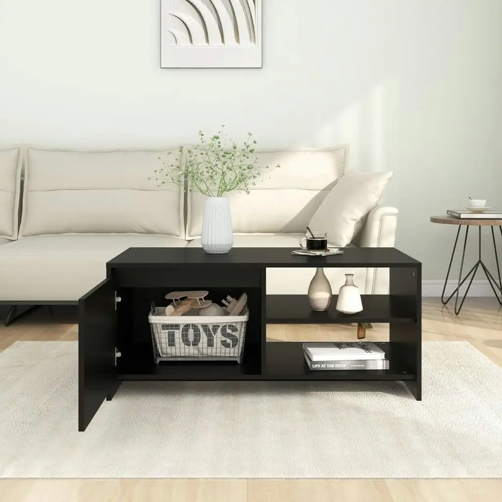 Coffee Table Black 102x50x45 cm Engineered Wood 809828