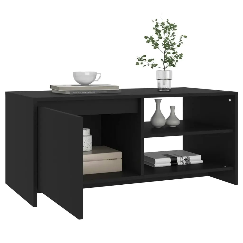 Coffee Table Black 102x50x45 cm Engineered Wood 809828