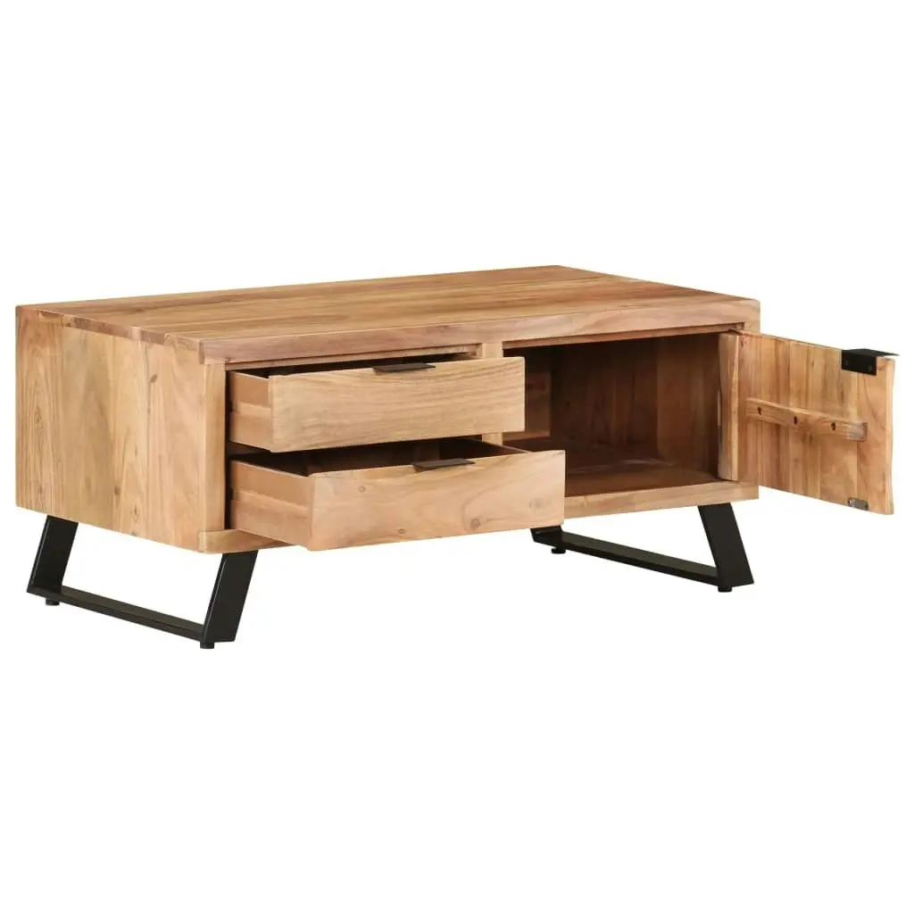 Coffee Table 90x50x40 cm Solid Acacia Wood with Live Edges 323520